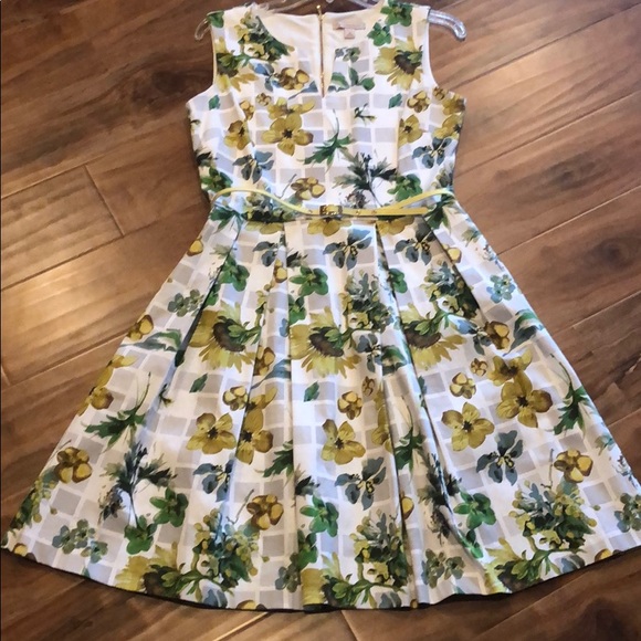 Dress Barn dress floral print green/white - Picture 4 of 6